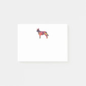 Blue Heeler Dog Geometric Pattern Silhouette Multi Post-it® Notes (Voorkant)