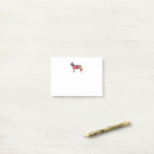 Blue Heeler Dog Geometric Pattern Silhouette Multi Post-it® Notes (Op bureau)