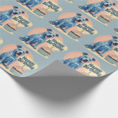 Blue Heeler Dog Kleurrijk Cadeaupapier (Hoek)