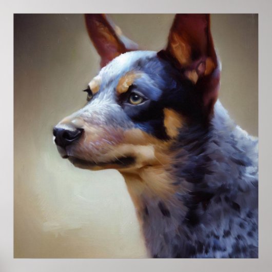 Blue Heeler Dog Poster (Voorkant)