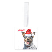 Blue Heeler Dog Twee Foto Kerstvakantie Decoratie (Voorkant)