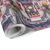 Blue Heeler Dog Valentine's Day Cadeaupapier (Rol Hoek)