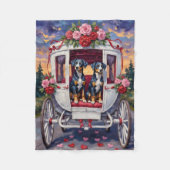 Blue Heeler Dog Valentine's Day Fleece Deken (Voorkant)