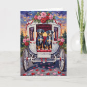 Blue Heeler Dog Valentine's Day Kaart (Voorkant)