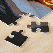 Blue Heeler Dog Whimsical Halloween Schilderij Legpuzzel (Zijkant)