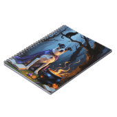 Blue Heeler Dog Whimsical Halloween Schilderij Notitieboek (Linkerzijde)