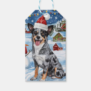 Blue Heeler Dog Winter Wonderland Christmas Joy Cadeaulabel