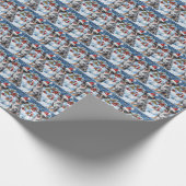 Blue Heeler Dog Winter Wonderland Christmas Joy Cadeaupapier (Hoek)