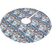 Blue Heeler Dog Winter Wonderland Christmas Joy Kerstboom Rok (Gekanteld)