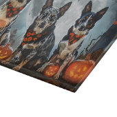Blue Heeler Halloween Spoken Snijplank (Hoek)