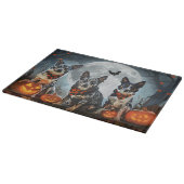 Blue Heeler Halloween Spoken Snijplank (Hoek)