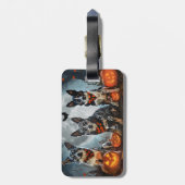 Blue Heeler Halloween Spooky Bagagelabel (Achterkant verticaal)