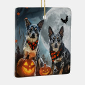 Blue Heeler Halloween Spooky Keramisch Ornament (Rechts)