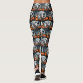 Blue Heeler Halloween Spooky Leggings (Achterkant)