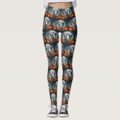 Blue Heeler Halloween Spooky Leggings (Voorkant)