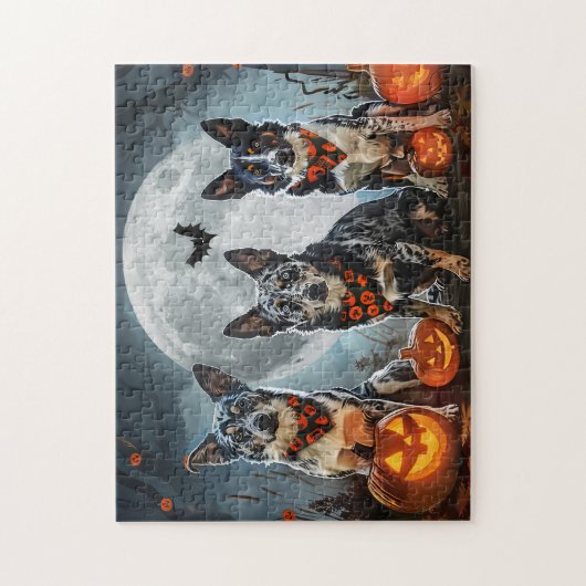 Blue Heeler Halloween Spooky Legpuzzel (Verticaal)