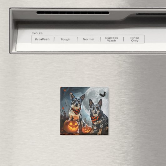 Blue Heeler Halloween Spooky Magneet (Insitu (Vaatwasser))