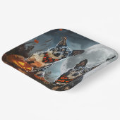 Blue Heeler Halloween Spooky Papieren Bordje (Gebogen)