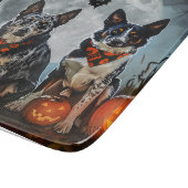 Blue Heeler Halloween Spooky Snijplank (Hoek)