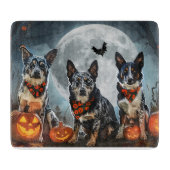 Blue Heeler Halloween Spooky Snijplank (Voorkant)