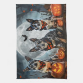 Blue Heeler Halloween Spooky Theedoek (Verticaal)
