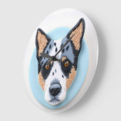 Blue Heeler Hond 3D Geïnspireerd Grote Klok (Hoek)