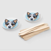 Blue Heeler Hond 3D Geïnspireerd Handwaaier (Niet-gemonteerd)