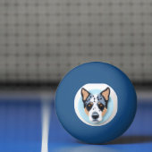 Blue Heeler Hond 3D Geïnspireerd Pingpongbal (Net)