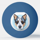 Blue Heeler Hond 3D Geïnspireerd Pingpongbal (Achterkant)