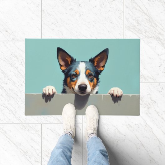 Blue Heeler Hond Deurmat Kunst (Binnen)
