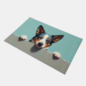 Blue Heeler Hond Deurmat Kunst (Schuin)