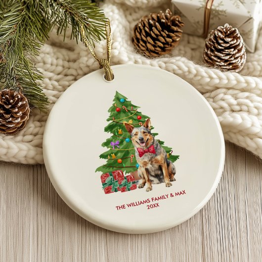 Blue Heeler hond gepersonaliseerde kerst Keramisch Ornament