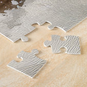 Blue Heeler Hond in Sledge Laat het Sneeuw Kerstmi Legpuzzel (Zijkant)