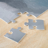 Blue Heeler-hond in sneeuw met Kerstmis  Legpuzzel (Zijkant)