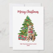 Blue Heeler Hondenfamilie Kerstmis Feestdagenkaart (Voorkant)