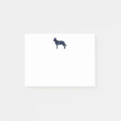 Blue Heeler Hondenras Silhouette Black Waterverf Post-it® Notes (Voorkant)