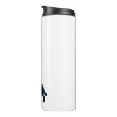 Blue Heeler Hondenras Silhouette Black Waterverf Thermosbeker (Geroteerd rechts)