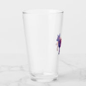 Blue Heeler Hondenras Silhouette Geo Paars Glas (Rechts)