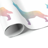 Blue Heeler Hondenras Silhouette Geo Pastel Cadeaupapier (Rol Hoek)