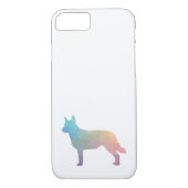 Blue Heeler Hondenras Silhouette Geo Pastel Case-Mate iPhone Case (Achterkant)