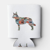 Blue Heeler Hondenras Silhouette Geo Plays Blikjeskoeler (Achterkant)