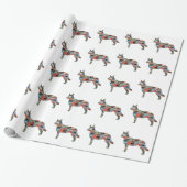 Blue Heeler Hondenras Silhouette Geo Plays Cadeaupapier (Uitgerold)