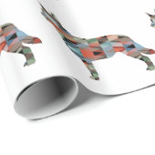 Blue Heeler Hondenras Silhouette Geo Plays Cadeaupapier (Rol Hoek)