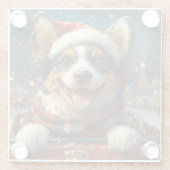 Blue Heeler Hondenroller Onderzetter Kerst Glazen Onderzetter (Achterkant)