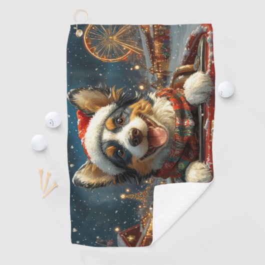 Blue Heeler Hondenroller Onderzetter Kerst Golfhanddoek (Insitu)