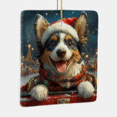 Blue Heeler Hondenroller Onderzetter Kerst Keramisch Ornament (Rechts)