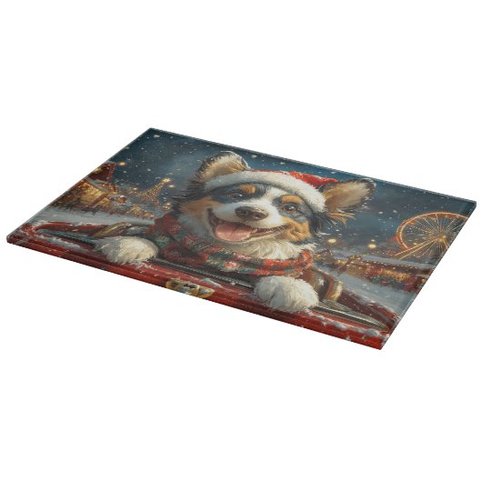 Blue Heeler Hondenroller Onderzetter Kerst Snijplank (Hoek)