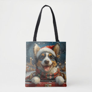 Blue Heeler Hondenroller Onderzetter Kerst Tote Bag