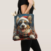 Blue Heeler Hondenroller Onderzetter Kerst Tote Bag (Dichtbij)