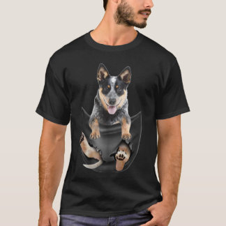 Blue Heeler In Pocket Puppy T T-shirt